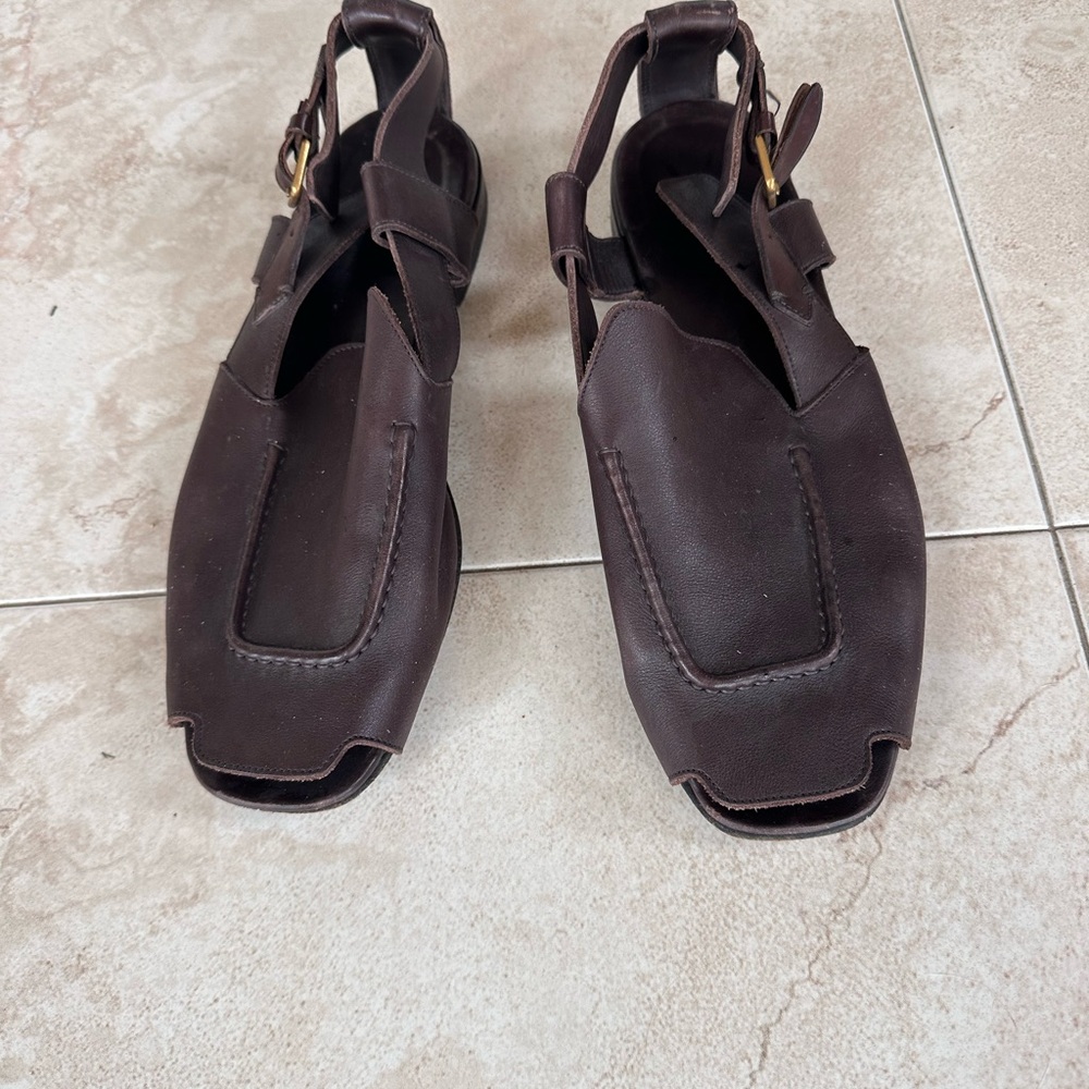 Brown Leather Men's Sandals